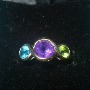 14kt Gemstone Bezel Set Ring